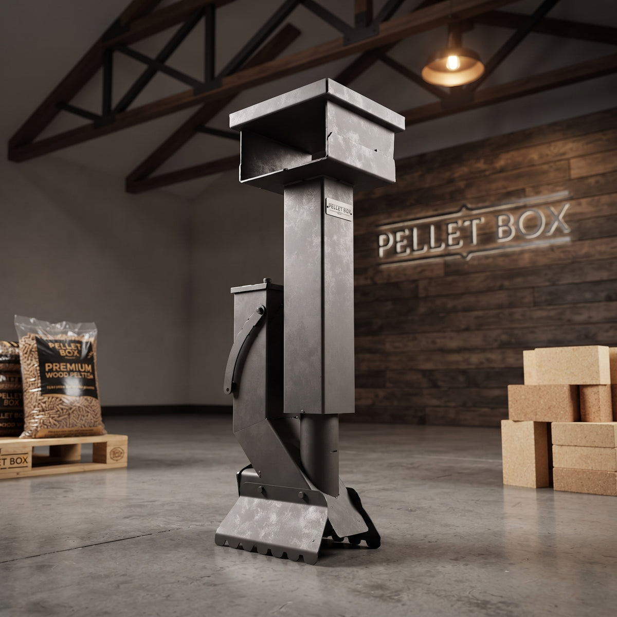Ventra Mini Camsız Pelet Sobası – 70 cm | 1,5 kg Depo Kapasitesi