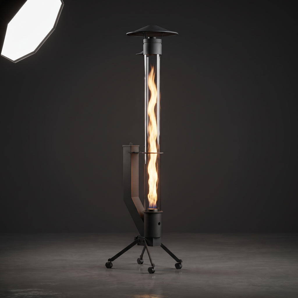 Standart Füze Pelet Sobası – 180 cm | 3,5 kg Depo Kapasitesi | 2 Tekerlekli