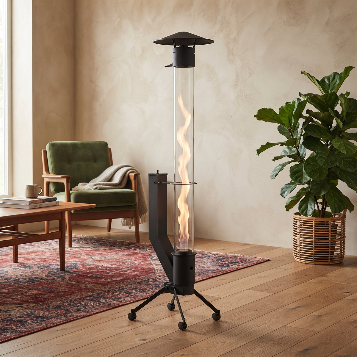 Standart Füze Pelet Sobası – 180 cm | 3,5 kg Depo Kapasitesi | 2 Tekerlekli